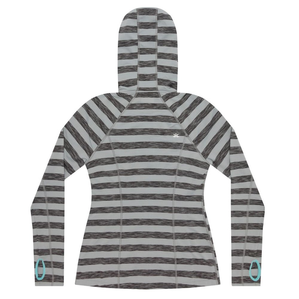 Lukka Active Hooded Gray striped Women's Jacket - NWT - Size Large - Picture 2 of 2
